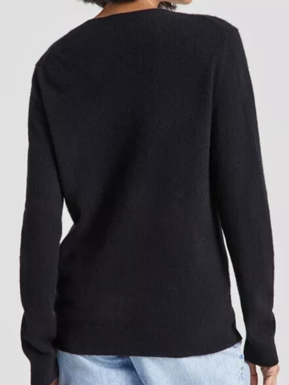 VINTAGE Charter Club Light Black 100% Cashmere Crewneck Sweater SIZELARGE LQQK